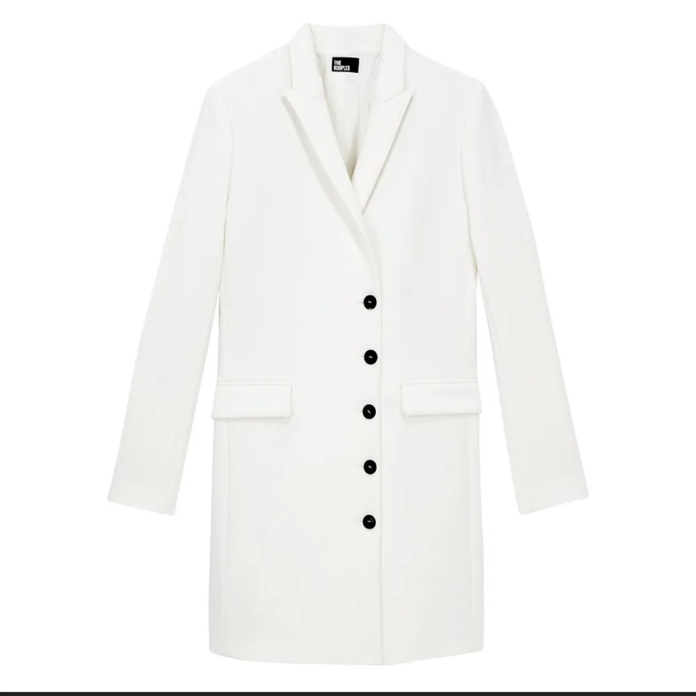 NWT The Kooples Long sleeve White Blazer Dress in white.  Size 1 / S - Picture 5 of 7